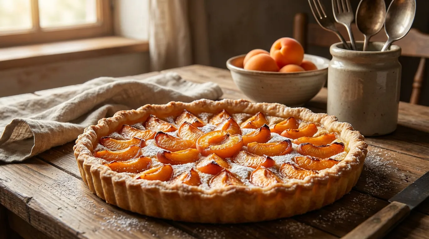 tarte à l’abricot fruit maison appétissante