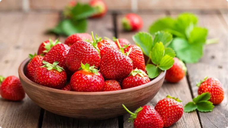 fraises fruits dans un bol