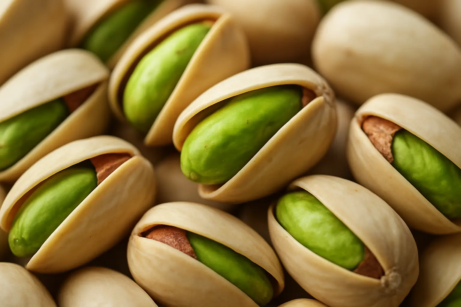 Motif de pistaches naturelles
