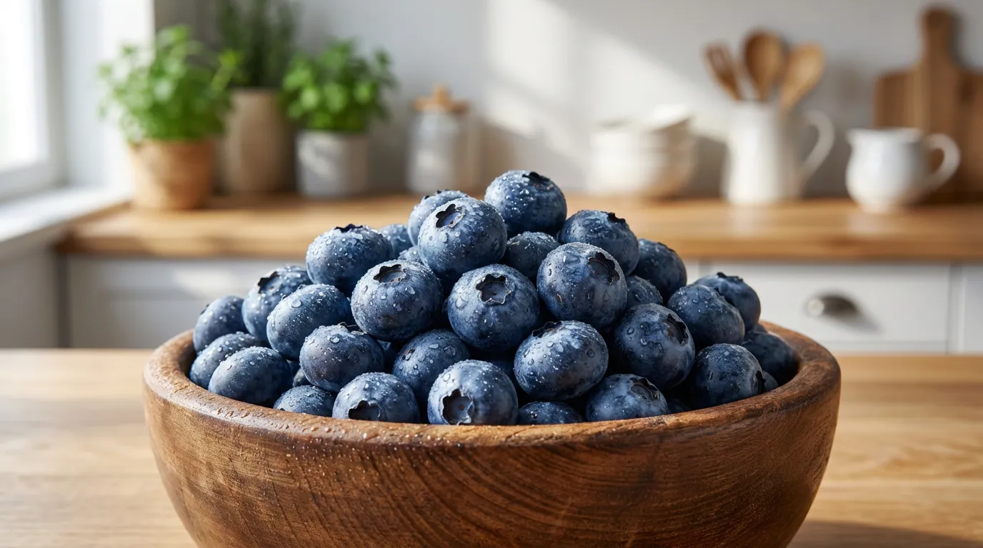 bol de myrtille fruit fraîches avec couleur bleu violet intense