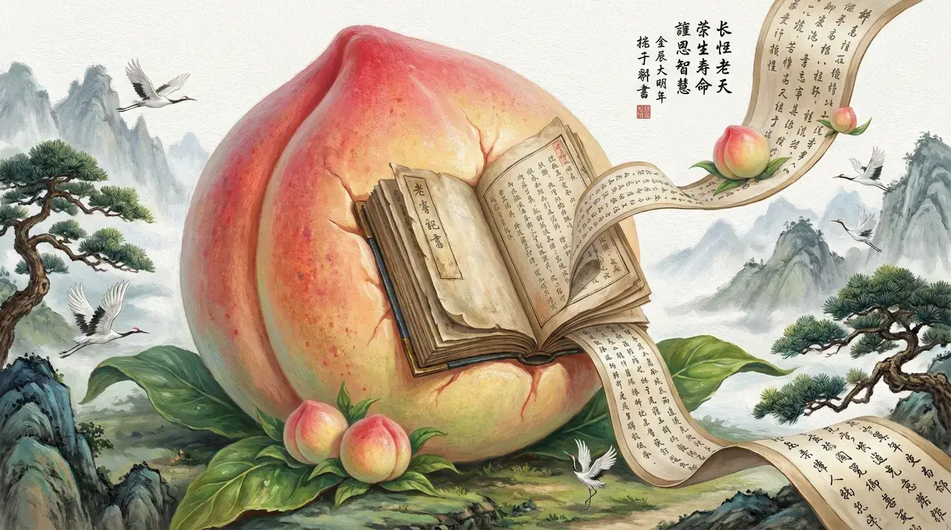symbolique pêche fruit Chine culture
