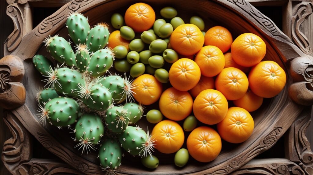 Un plateau avec des fruits en O prêts à être consommés.