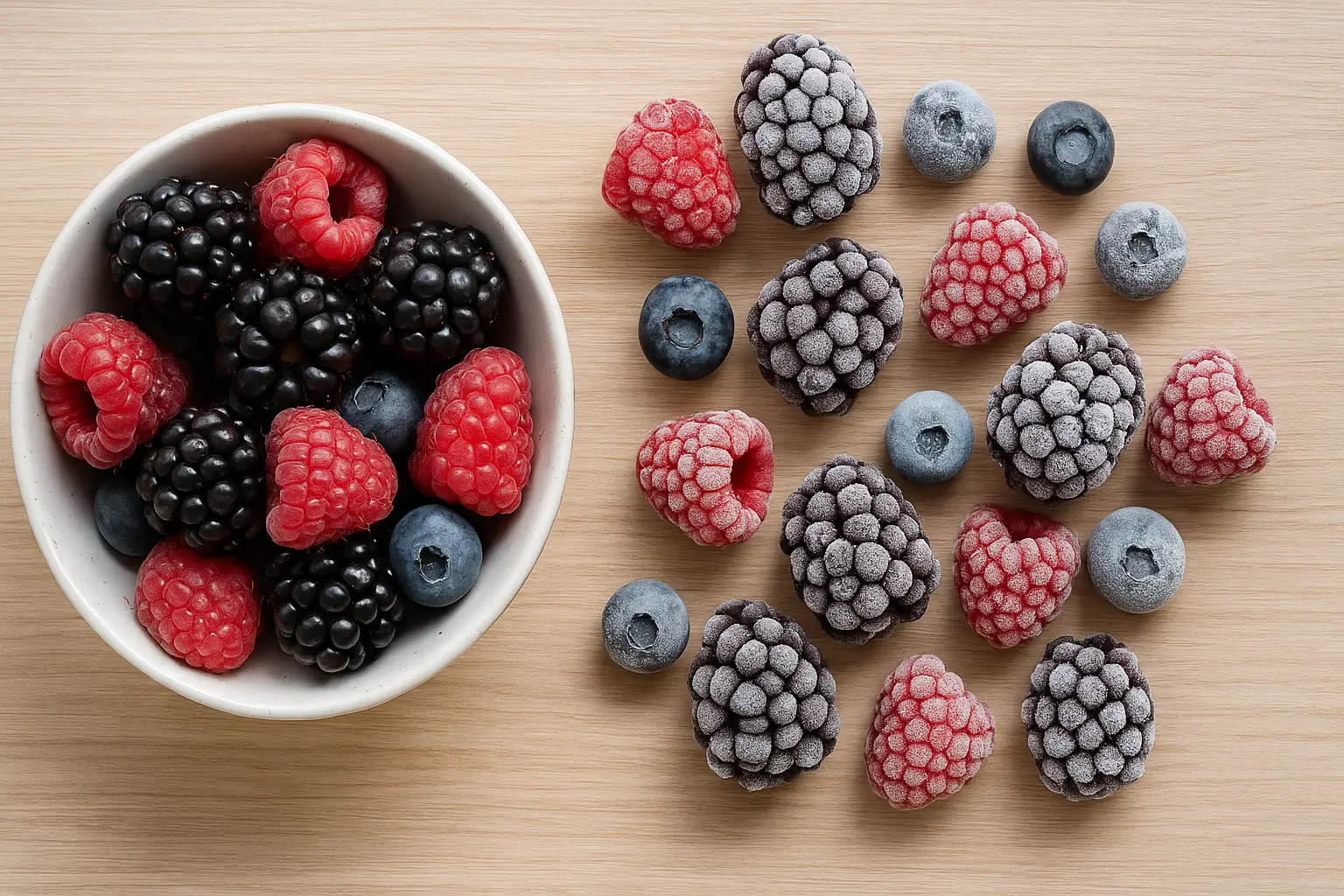 Mélange de fruits rouges givrés