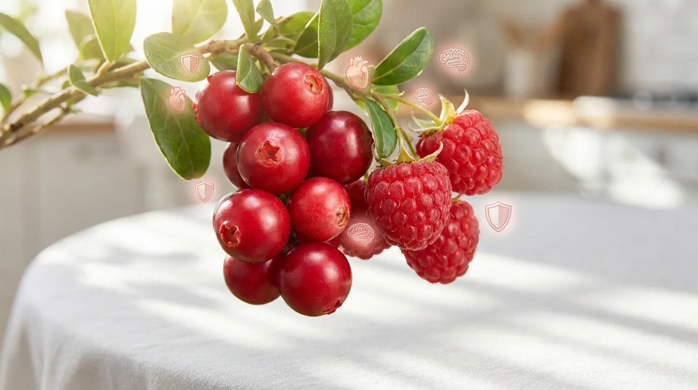 fruits rouges bienfaits et icônes santé cœur cerveau immunité