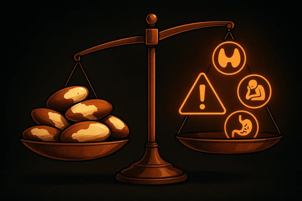 Illustration des dangers d’une surconsommation de noix du Brésil