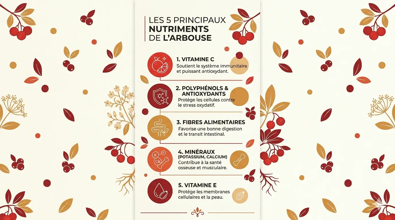 Arbouse fruit : 5 bienfaits surprenants pour votre santé 4 arbouse fruit Infographie