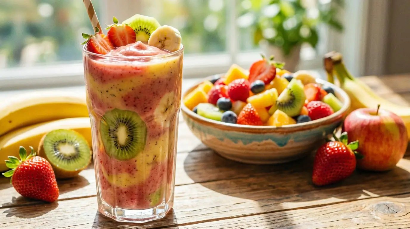 Fruits de saison en avril : 10 fruits à consommer absolument 4 smoothie fraise kiwi banane fruits de saison en avril