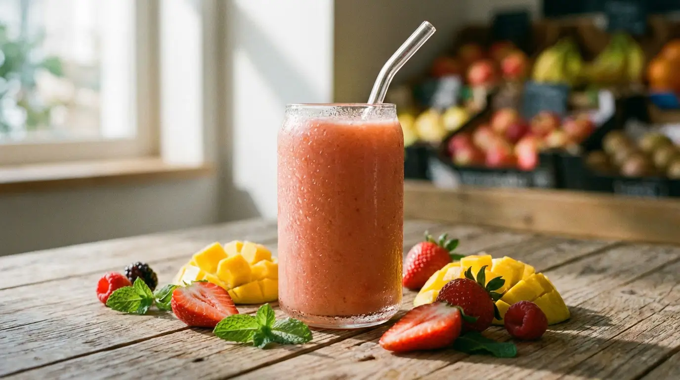 smoothie fraise mangue citron fruits saison mai