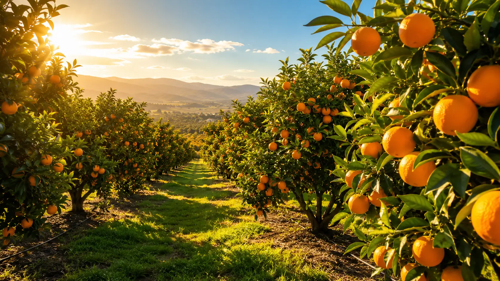  un verger d'orange fruit en pleine maturité